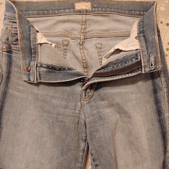 Mother Denim Insider Crop Fray Light Kitty Racer Size 26 - Picture 10 of 15
